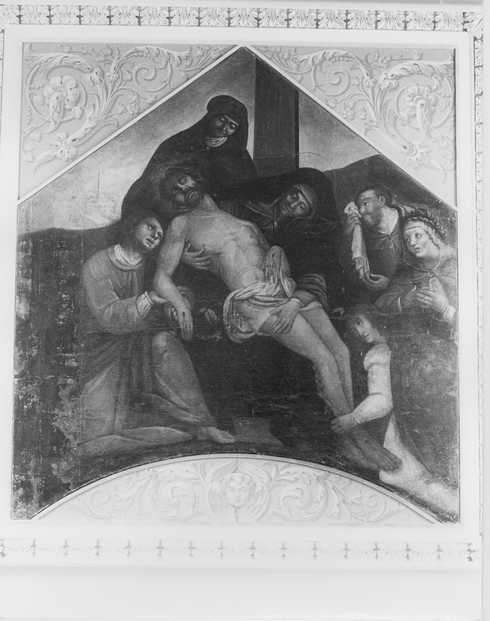 Pietà (dipinto, opera isolata) - ambito lombardo (sec. XVI)
