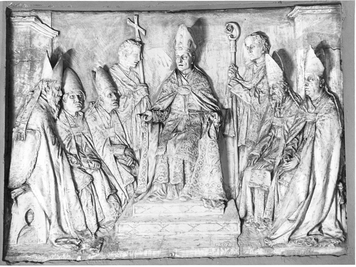 episodi della vita di San Carlo Borromeo (rilievo, opera isolata) di Sozzi Giacomo (sec. XIX)