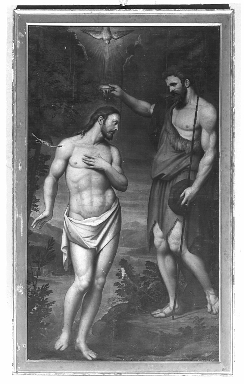 battesimo di Cristo (dipinto, opera isolata) di Peterzano Simone (ultimo quarto sec. XVI)