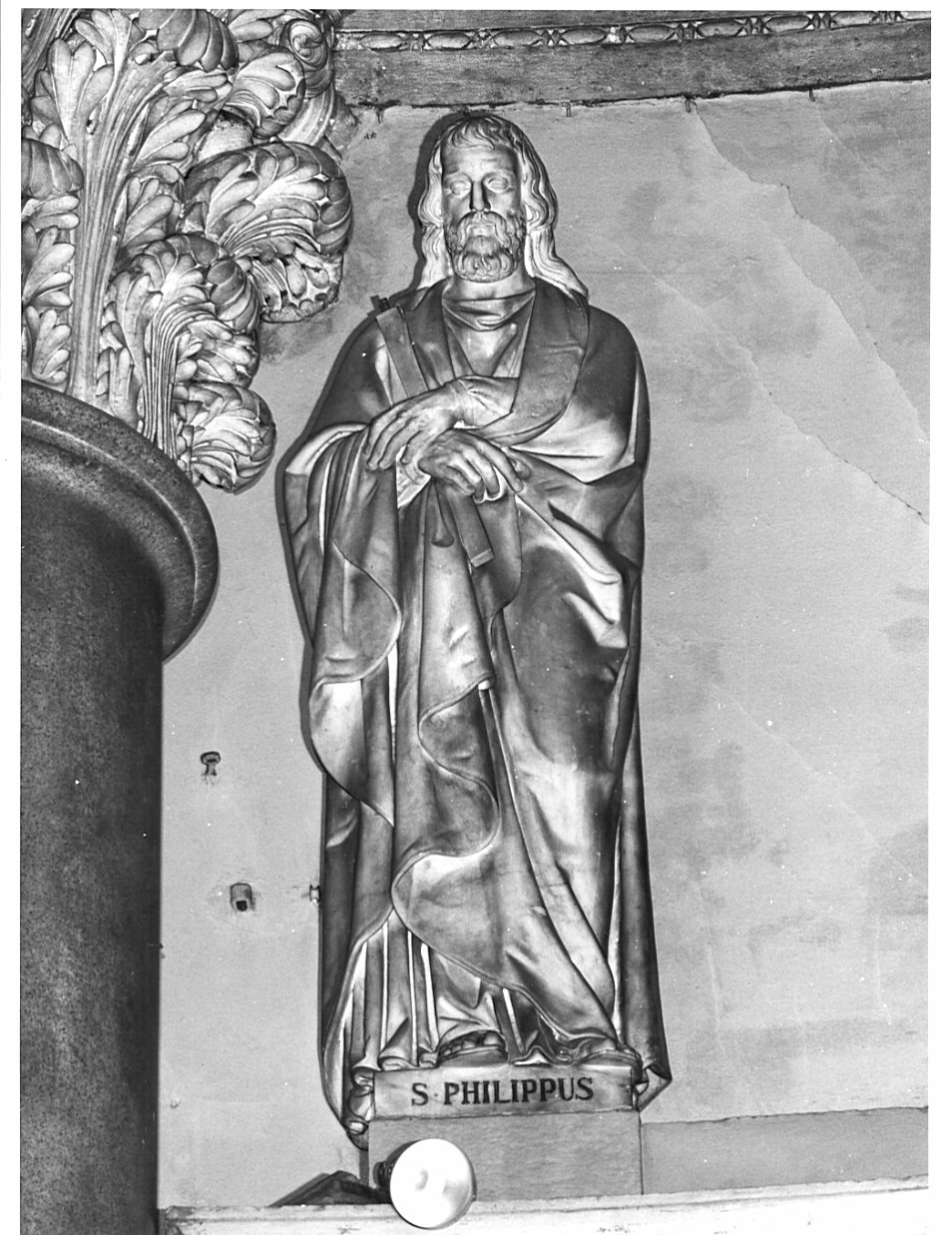 San Filippo Apostolo (statua, elemento d'insieme) di Marchesi Pompeo (scuola), Bellora Giovanni (attribuito) (metà sec. XIX)