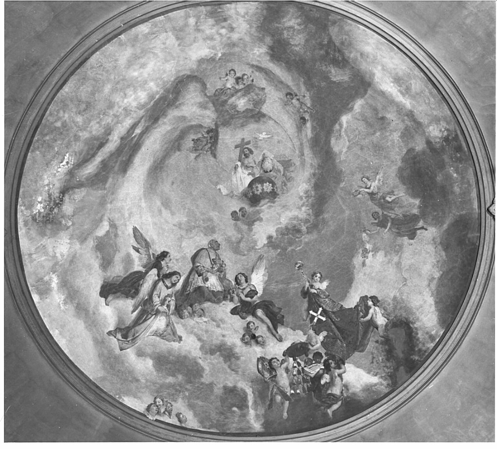 gloria di San Carlo Borromeo (dipinto, opera isolata) di Inganni Angelo (sec. XIX, sec. XIX)
