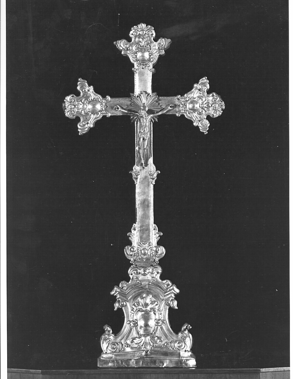 croce d'altare, opera isolata - bottega lombarda (secc. XVIII/ XIX)