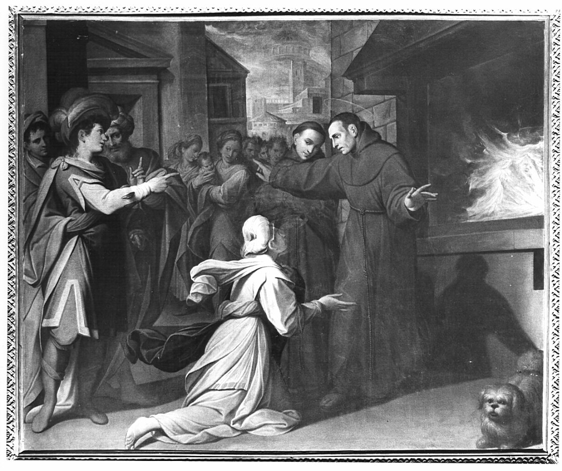 San Diego salva un fanciullo dalle fiamme di un forno (dipinto, opera isolata) di Procaccini Camillo (sec. XVII)