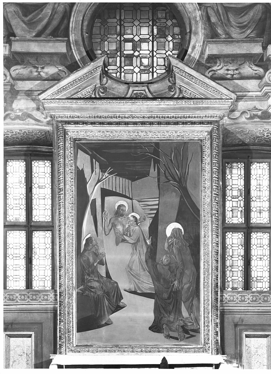 cornice a impostazione architettonica di dipinto, opera isolata - bottega lombarda (metà sec. XVII)