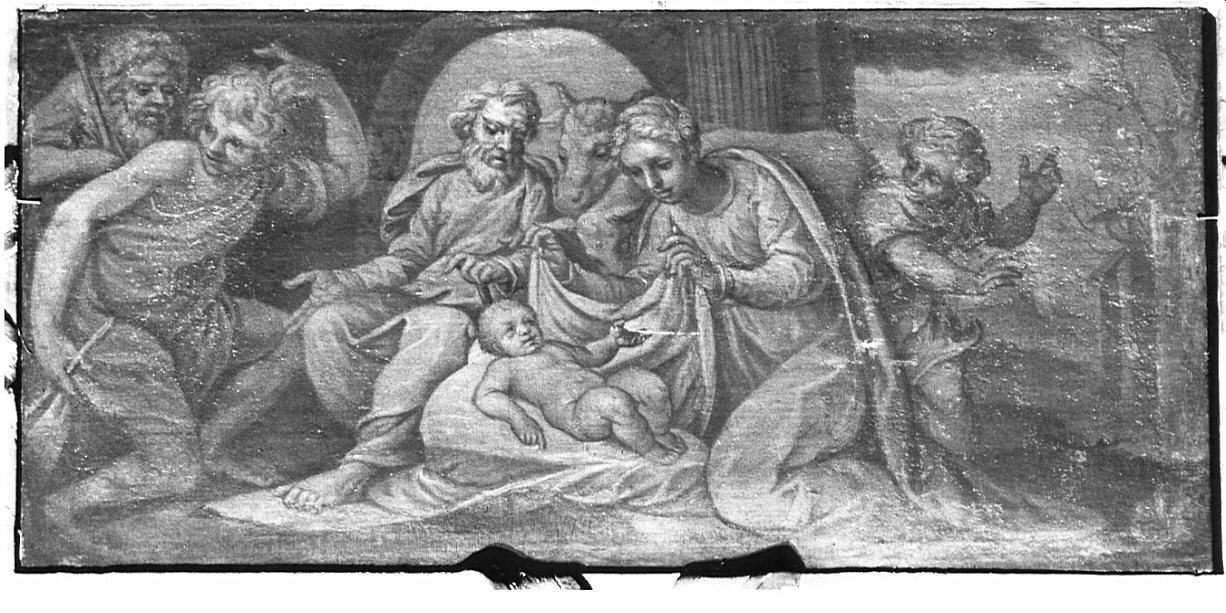 natività di Gesù (dipinto, opera isolata) - ambito lombardo (fine/inizio secc. XVII/ XVIII)