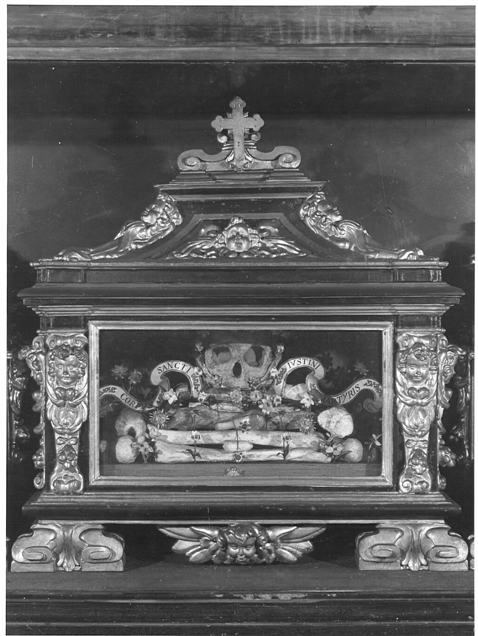 reliquiario a teca - a urna, opera isolata - bottega romana (metà sec. XVII)