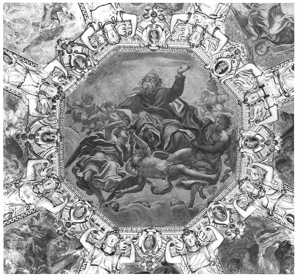 Dio Padre (dipinto, elemento d'insieme) di Peterzano Simone (sec. XVI)