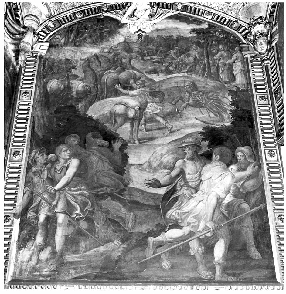 La leggenda del leone (dipinto, opera isolata) di Semino Ottavio (sec. XVI)