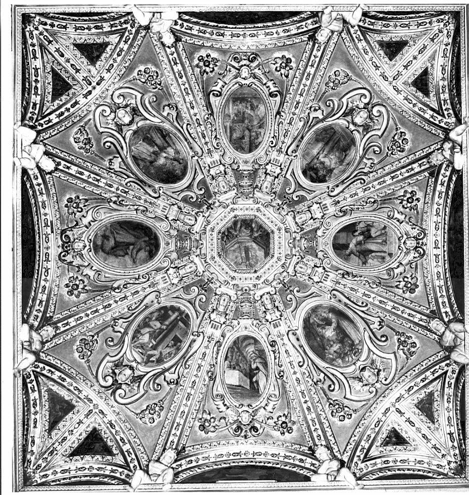 storie della vita di San Francesco (decorazione pittorica, ciclo) di Della Rovere Giovanni Battista detto Fiammenghino, Della Rovere Giovanni Mauro detto Fiammenghino (sec. XVI)