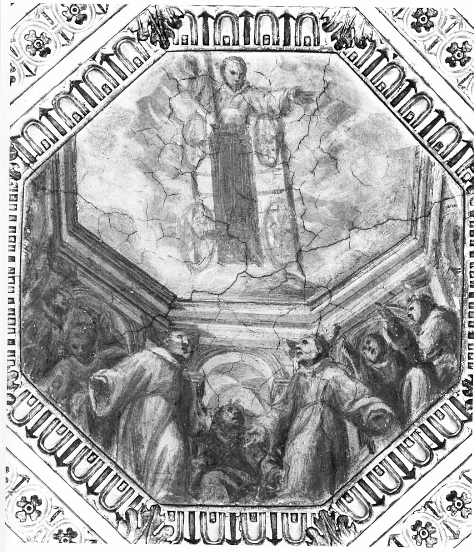 storie della vita di San Francesco (decorazione pittorica, elemento d'insieme) di Della Rovere Giovanni Battista detto Fiammenghino, Della Rovere Giovanni Mauro detto Fiammenghino (sec. XVI)