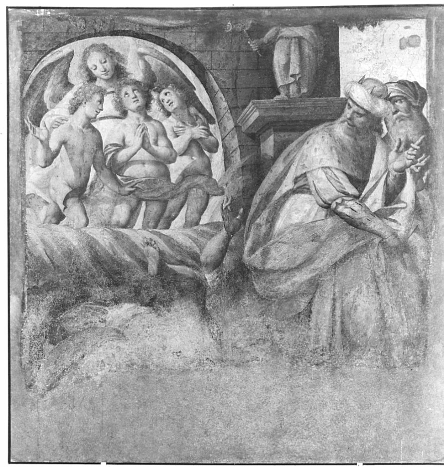 tre giovani ebrei nella fornace ardente (dipinto, opera isolata) di Procaccini Carlo Antonio (prima metà sec. XVII)