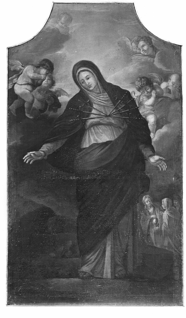 Madonna dei sette dolori (dipinto, opera isolata) - ambito lombardo (seconda metà sec. XVIII)