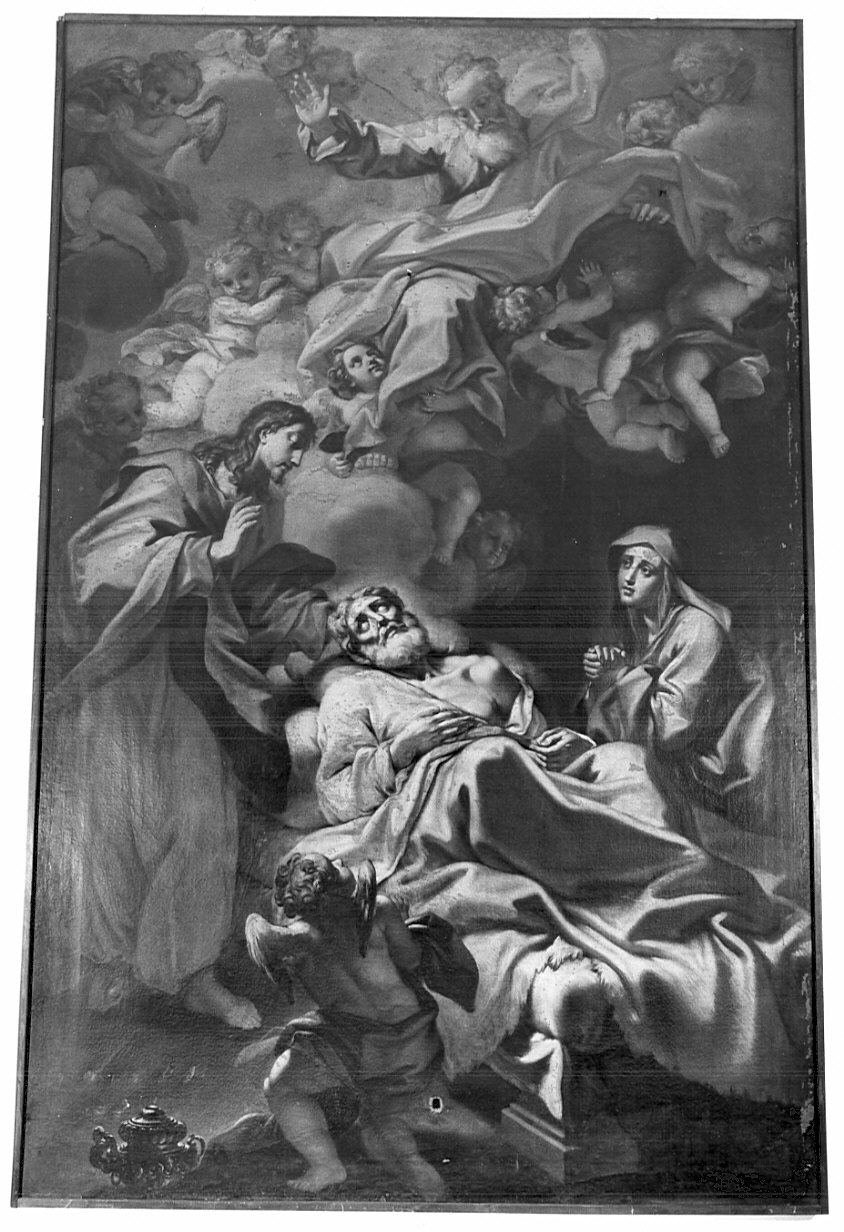 morte di San Giuseppe (dipinto, opera isolata) - ambito italiano (fine/inizio secc. XVII/ XVIII)