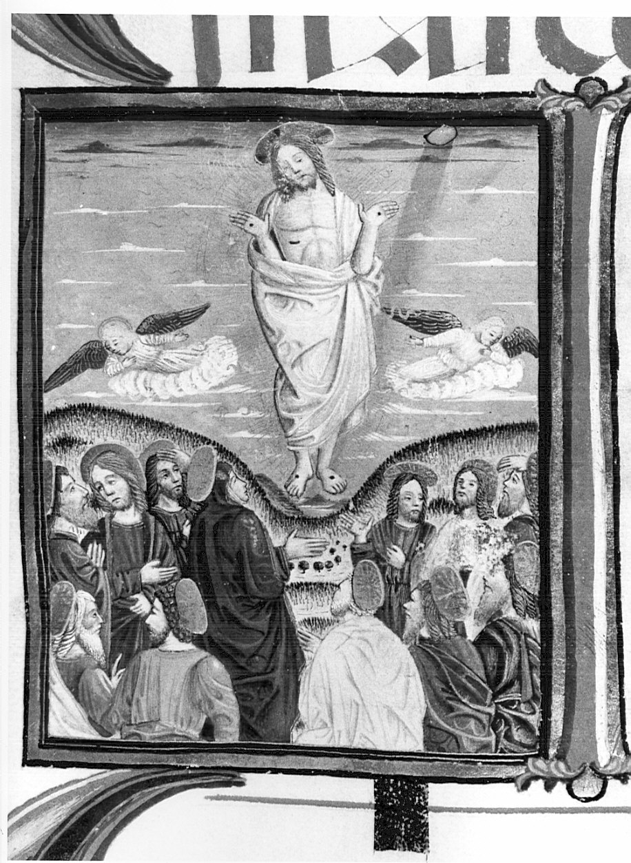 ascensione di Cristo (miniatura, opera isolata) - ambito lombardo (fine/inizio secc. XV/ XVI)