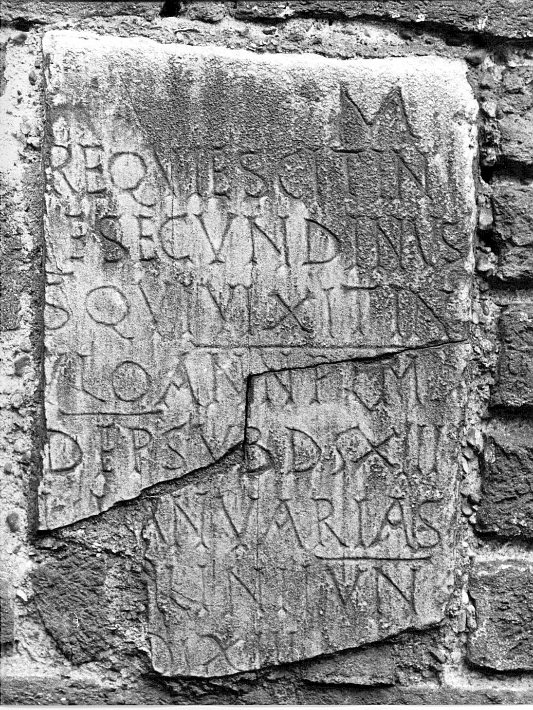 lapide documentaria, opera isolata - bottega italiana (sec. VI)