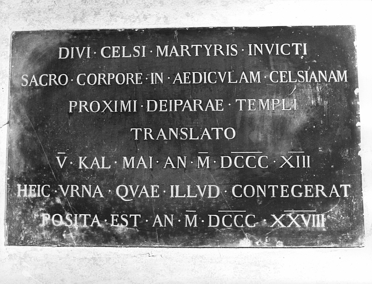 lapide documentaria, opera isolata - bottega italiana (sec. XIX)