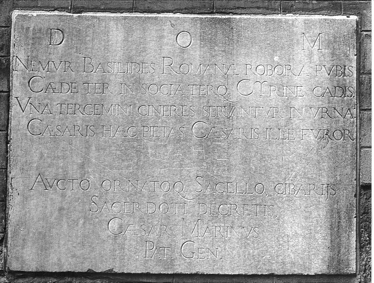 lapide documentaria, opera isolata - bottega italiana (sec. XVII)