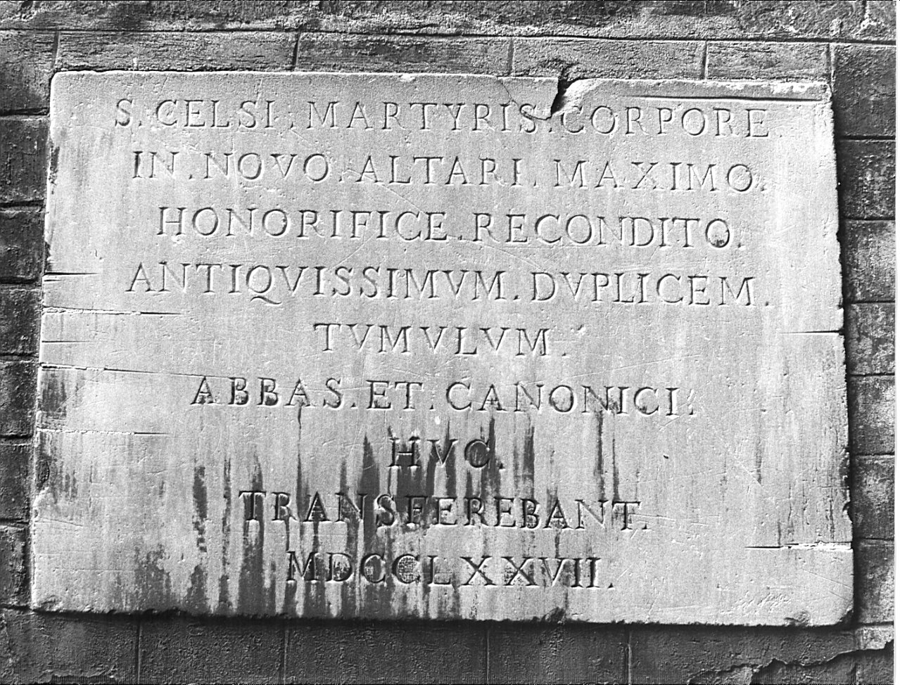 lapide documentaria, opera isolata - bottega italiana (sec. XVIII)