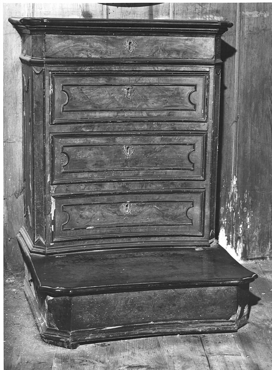 inginocchiatoio, opera isolata - bottega lombarda (ultimo quarto sec. XVIII)