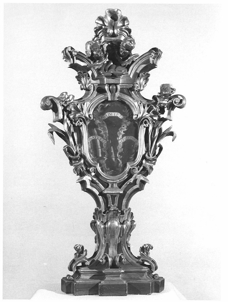 reliquiario - a ostensorio, serie - bottega lombarda (prima metà sec. XVIII)