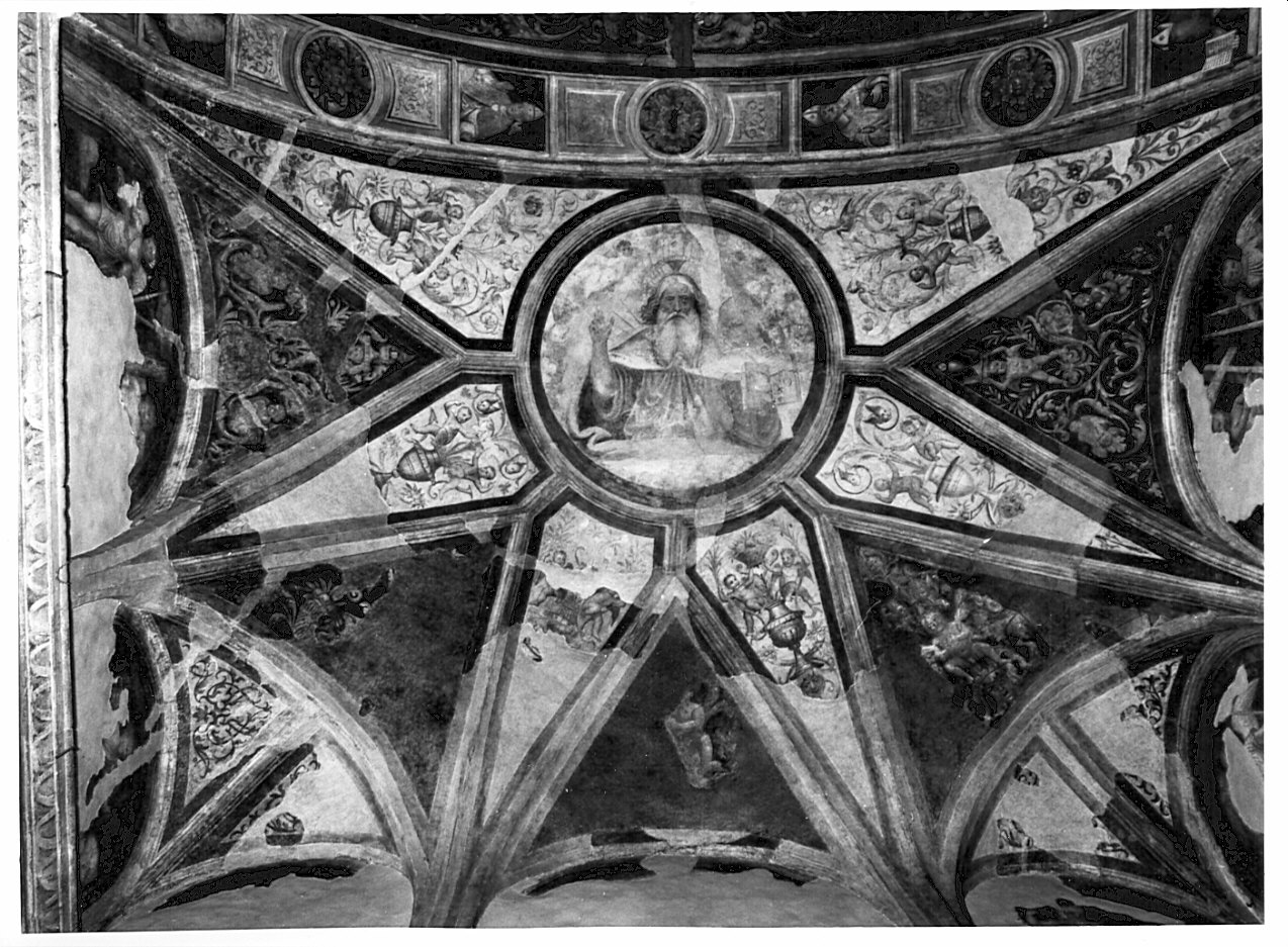 Dio Padre (decorazione pittorica, frammento) - ambito lombardo (sec. XVI)