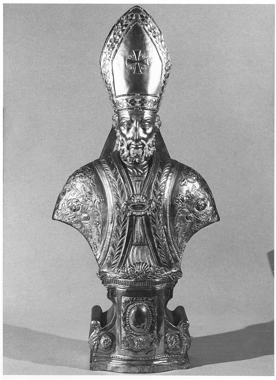 Santo vescovo (reliquiario - a busto, opera isolata) - bottega lombarda (primo quarto sec. XIX)