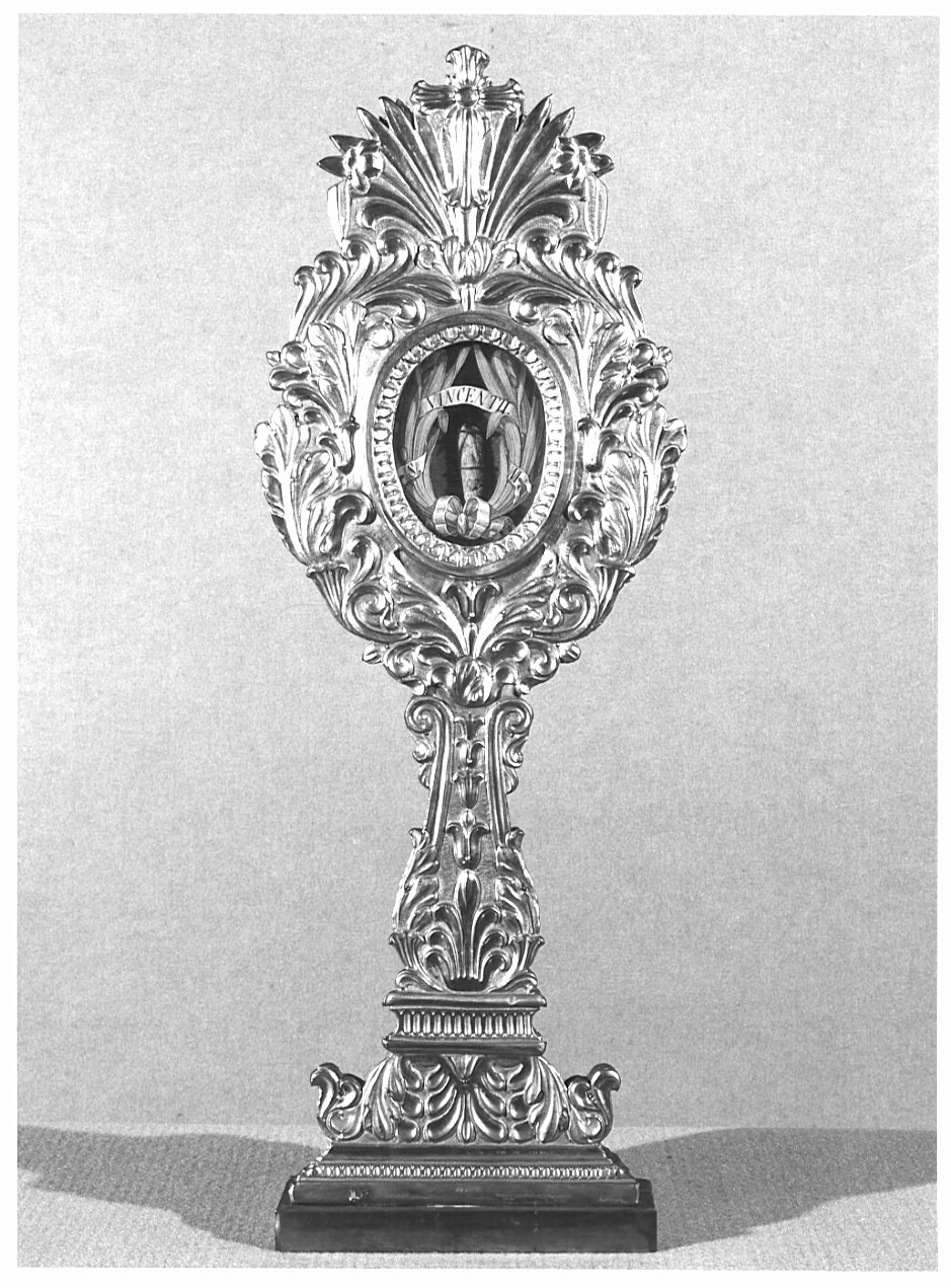 reliquiario - a ostensorio, serie - bottega italiana (sec. XIX)