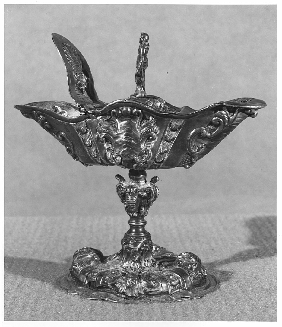 navicella portaincenso, opera isolata - bottega italiana (sec. XVIII)