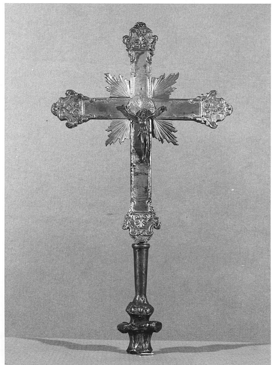 croce processionale, opera isolata - bottega italiana (sec. XIX)
