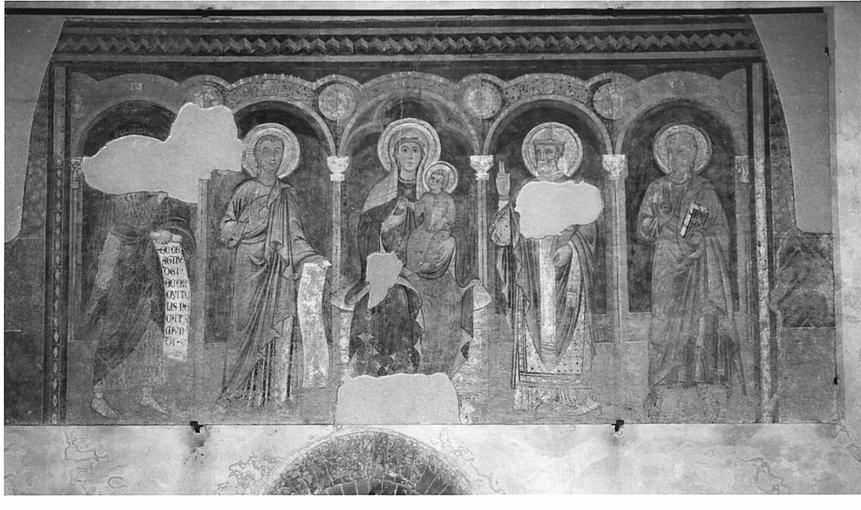 Madonna in trono e Santi (dipinto, opera isolata) - ambito lombardo (fine/inizio secc. XIII/ XIV)