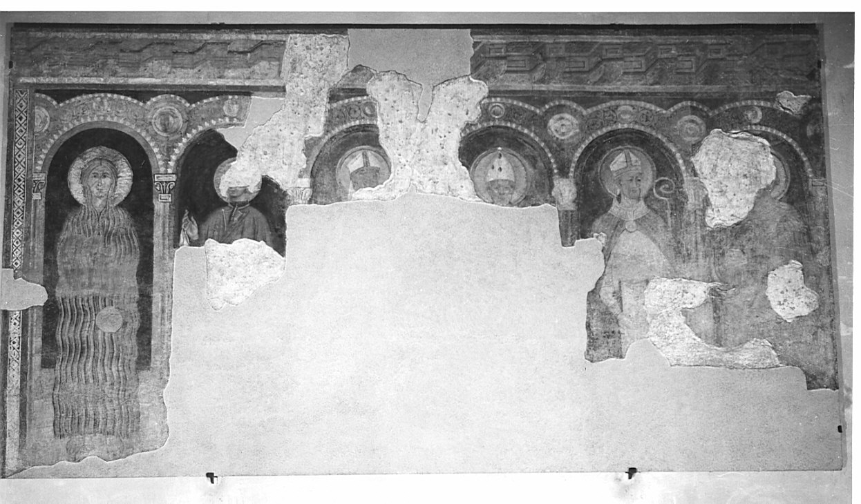 Santi (dipinto, frammento) - ambito lombardo (fine/inizio secc. XIII/ XIV)