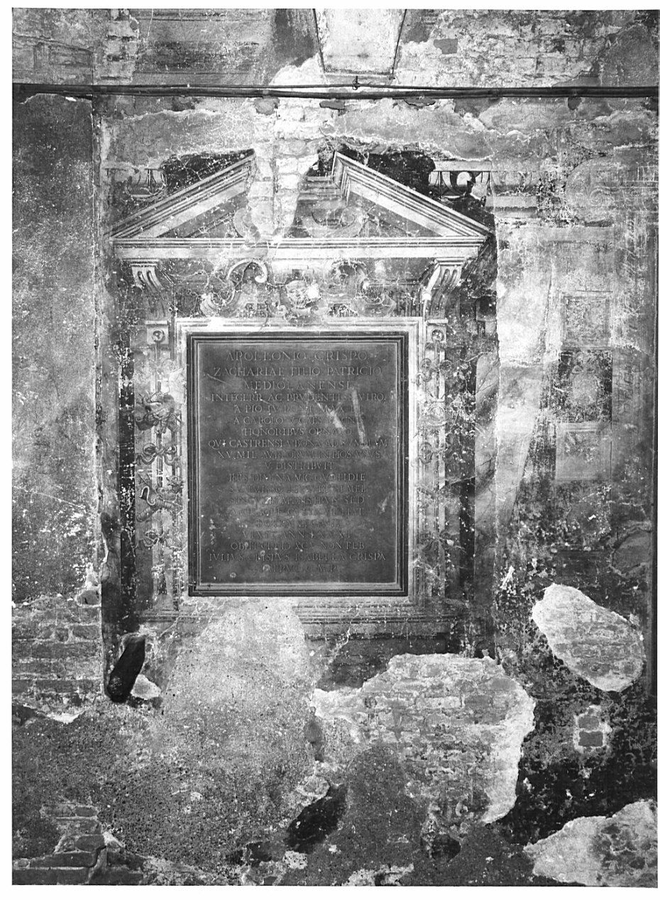 lapide commemorativa, opera isolata - bottega italiana (sec. XVI)