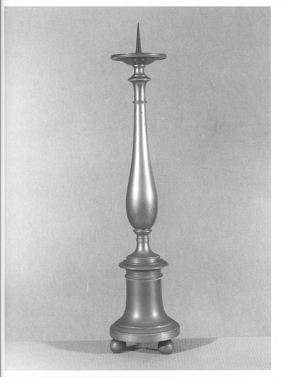 candeliere d'altare, opera isolata - ambito lombardo (seconda metà sec. XIX)