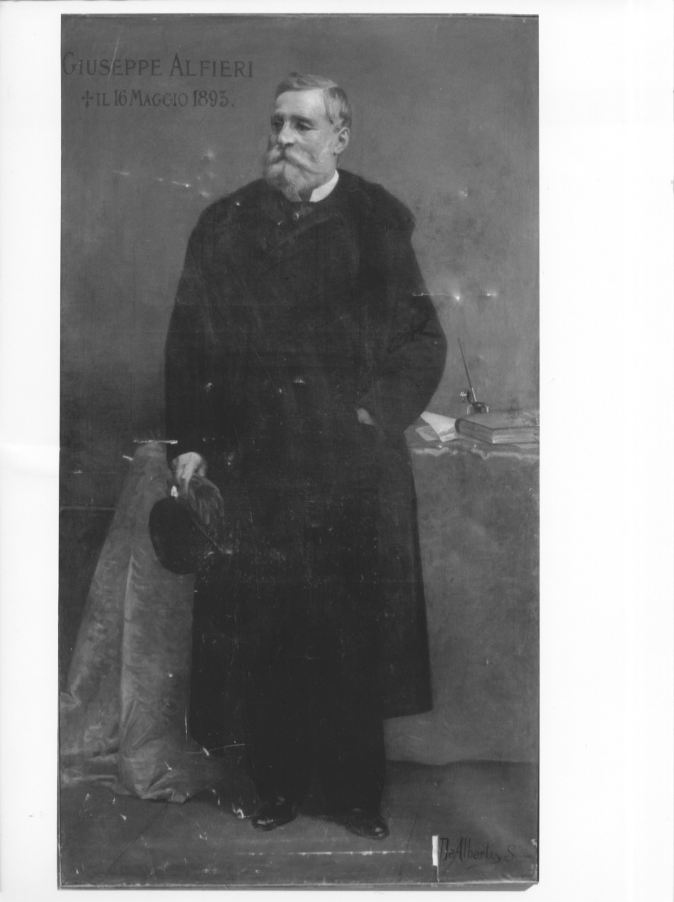 ritratto di Giuseppe Alfieri, ritratto di Giuseppe Alfieri (dipinto) di De Albertis Sebastiano (sec. XIX)
