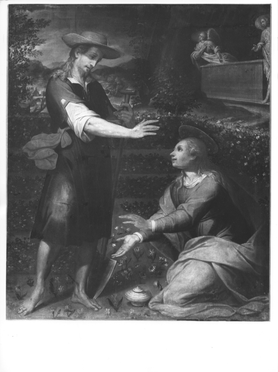 Noli me tangere, apparizione di Cristo risorto a Santa Maria Maddalena (dipinto) - ambito Italia settentrionale (seconda metà sec. XVI)
