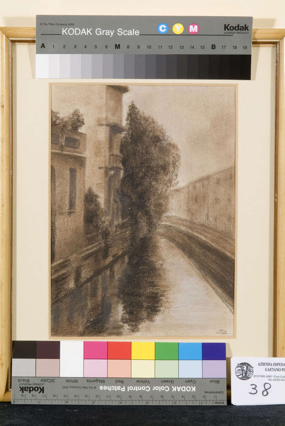 veduta di via Senato a Milano (dipinto, opera isolata) - ambito lombardo (prima metà sec. XX)