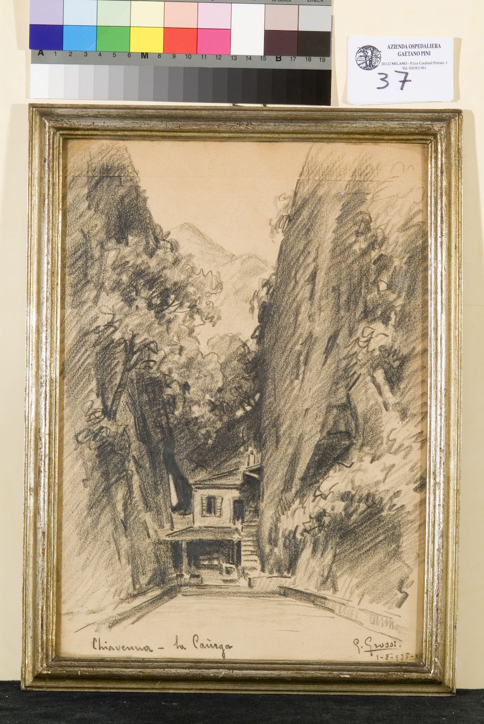 veduta di Chiavenna (dipinto, opera isolata) di Grossi Giannino (sec. XX)