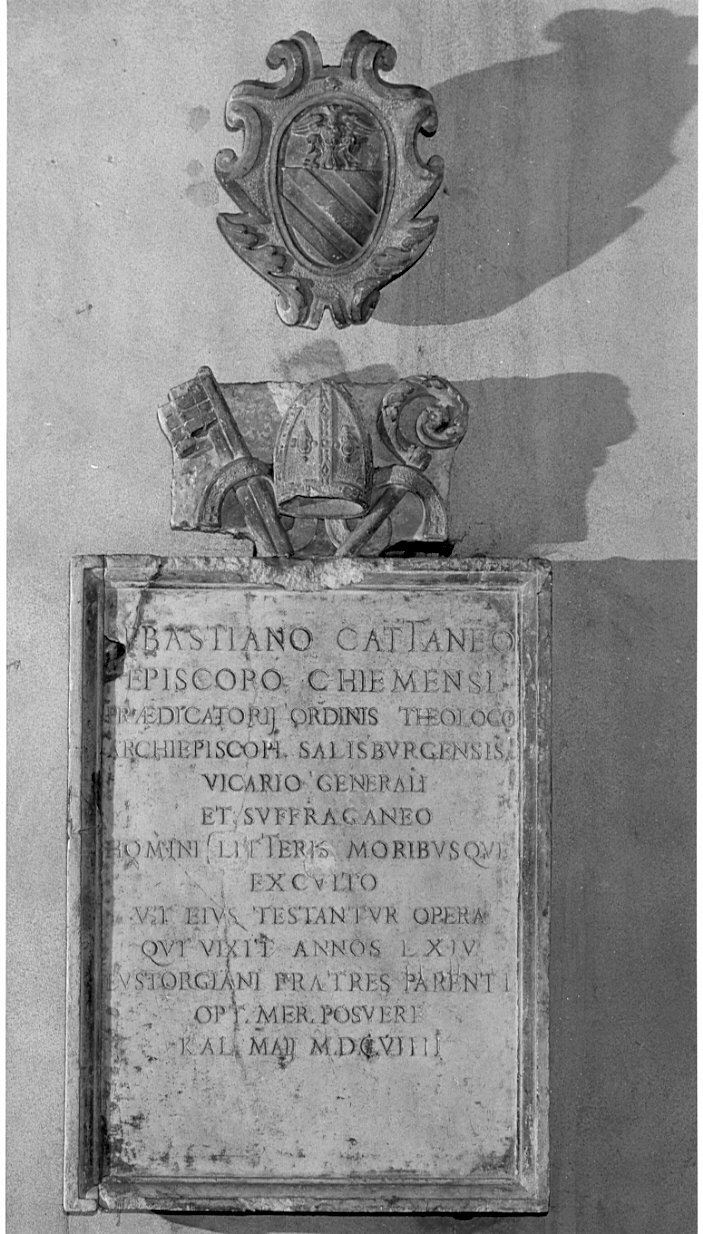 lapide funeraria di Sebastiano Cattaneo (lapide tombale, opera isolata) - bottega lombarda (sec. XVII)