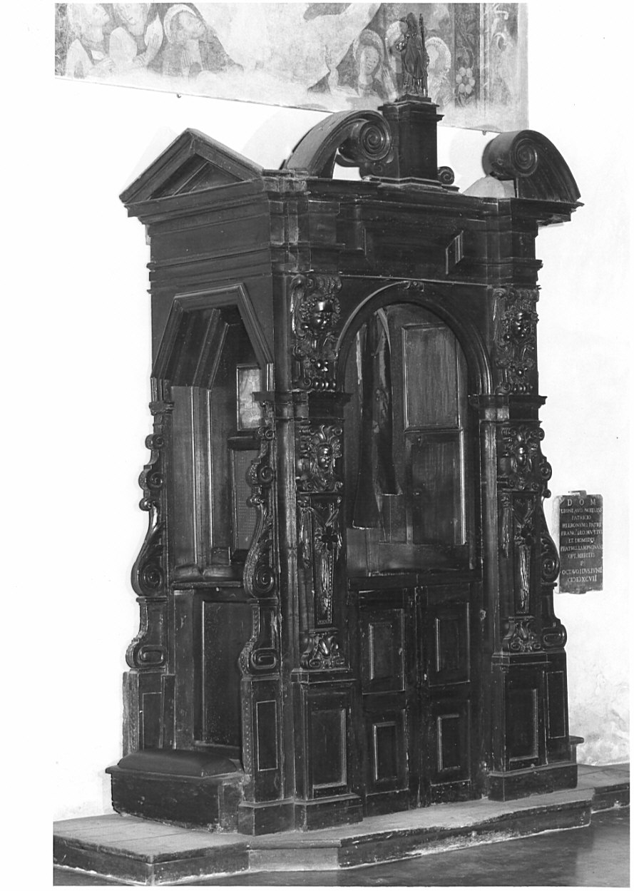 confessionale, opera isolata - bottega lombarda (sec. XVII)