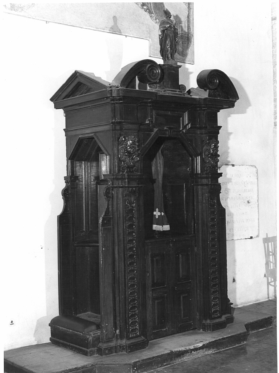 confessionale, opera isolata - bottega lombarda (sec. XVII)