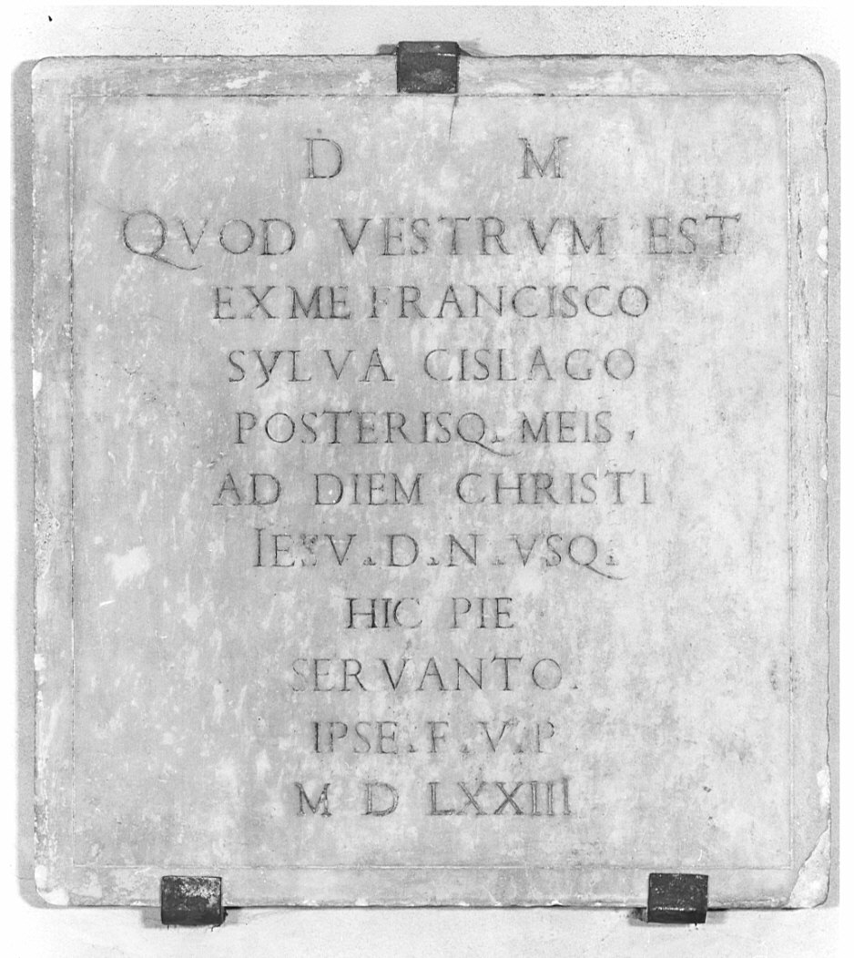 lapide funeraria di Francesco Silva Cislago (lapide tombale, opera isolata) - bottega lombarda (sec. XVI)