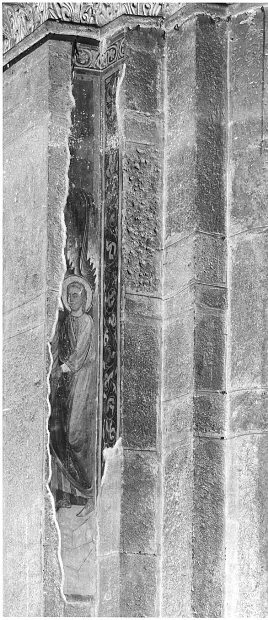 angelo (dipinto, frammento) - ambito Italia settentrionale (sec. XIII)