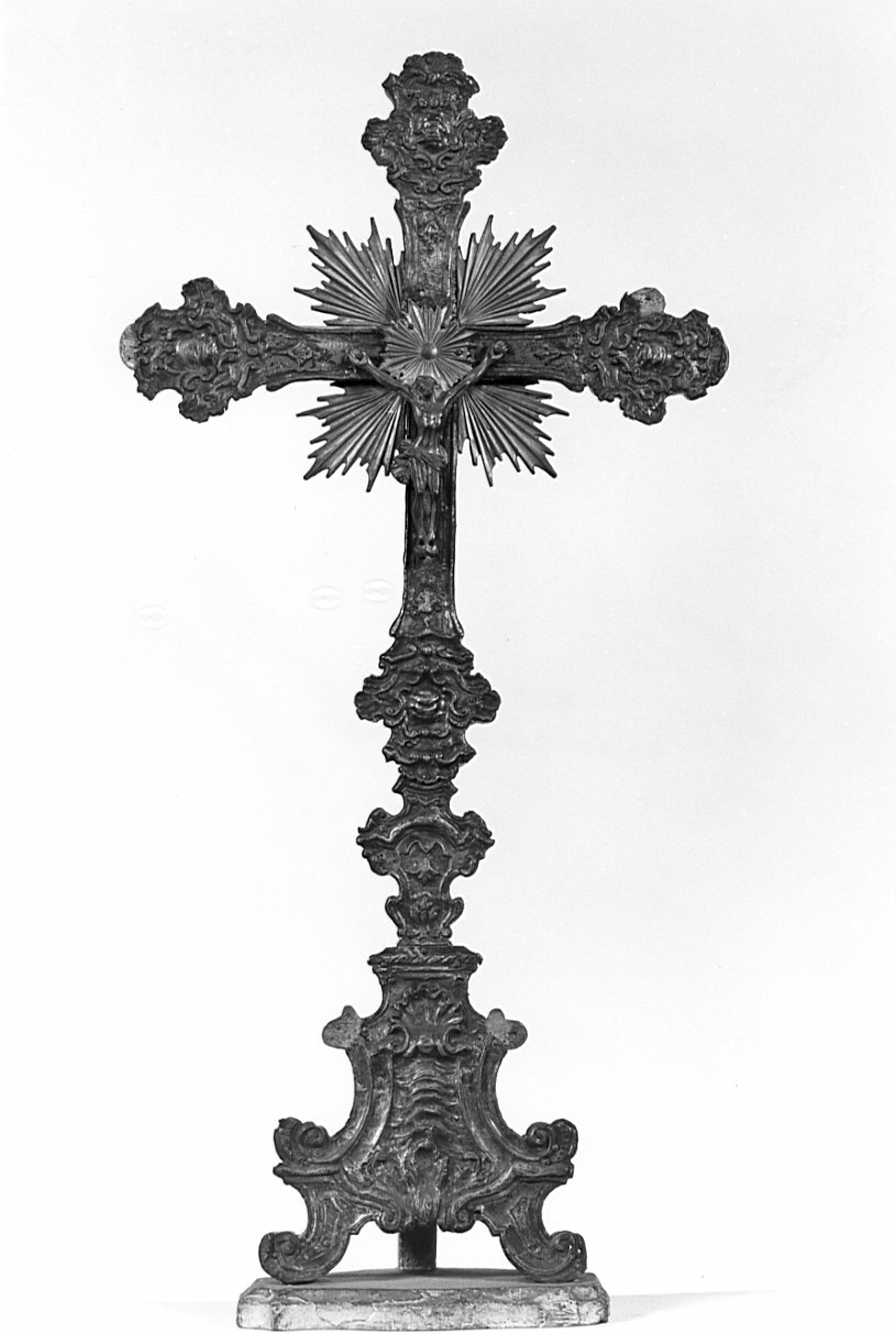 croce d'altare, opera isolata - bottega lombarda (metà sec. XVIII)