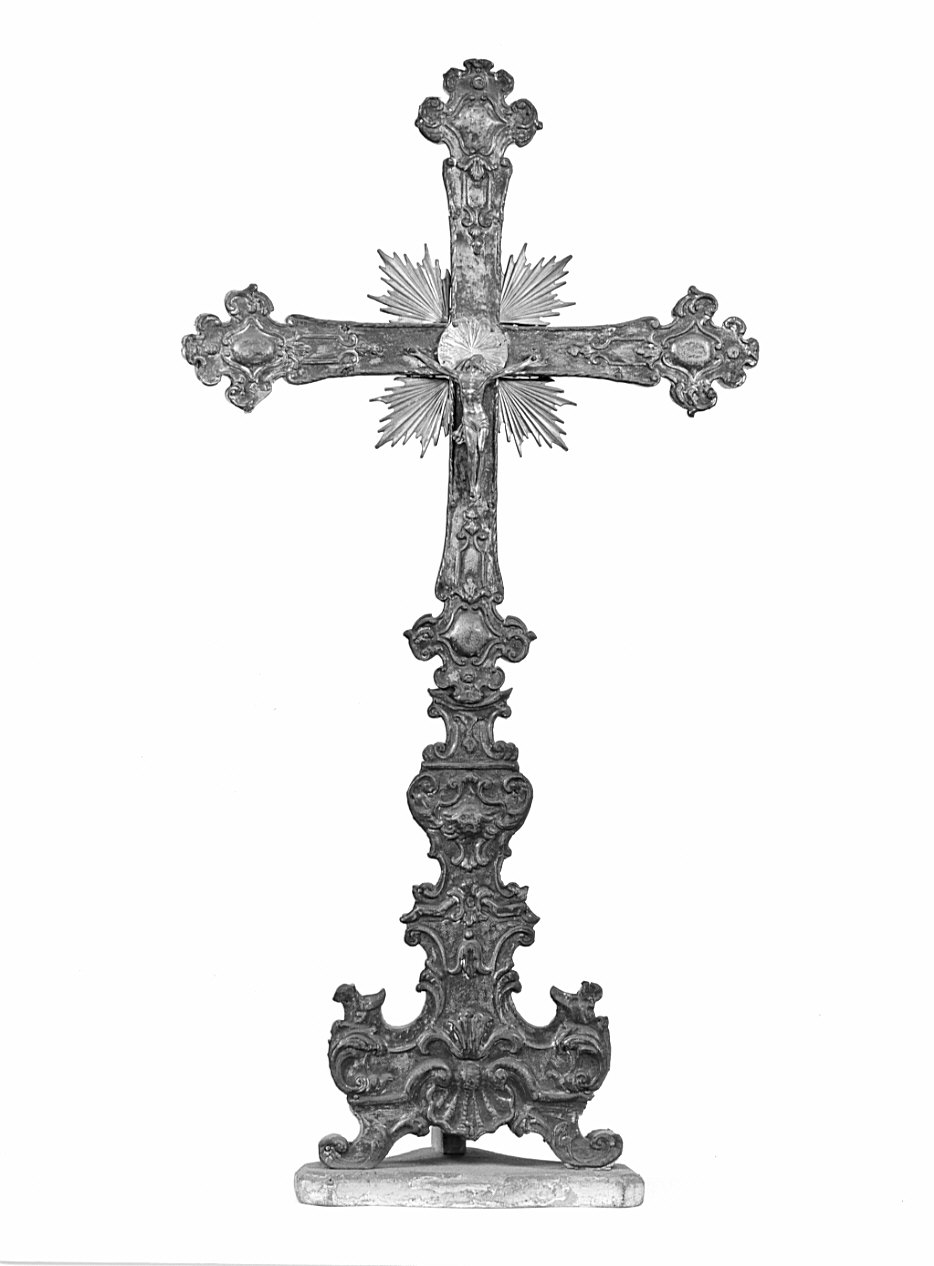 croce d'altare, opera isolata - bottega lombarda (prima metà sec. XVIII)