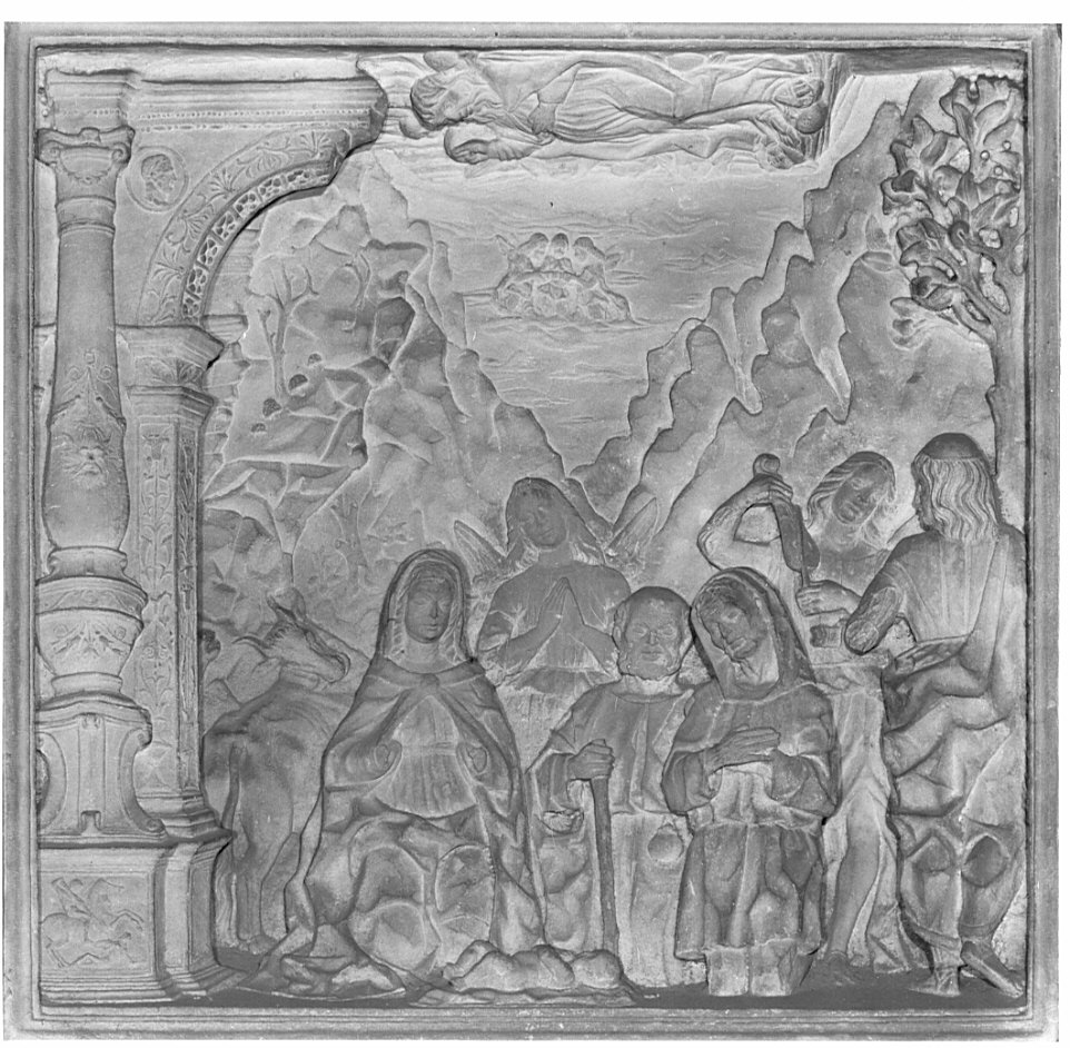 natività di Gesù (rilievo, elemento d'insieme) di Cazzaniga Tommaso (attribuito), Briosco Benedetto detto Benedetto Pavese (attribuito) (sec. XV)