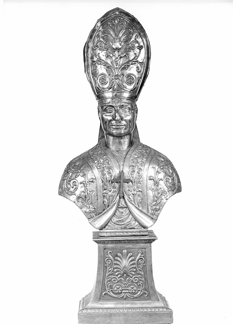 San Carlo Borromeo (reliquiario - a busto, opera isolata) - bottega lombarda (fine sec. XIX)