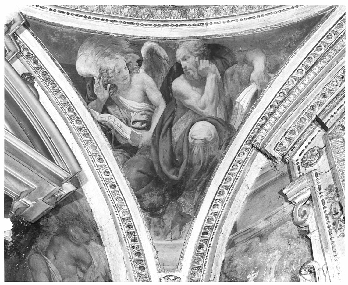 San Matteo e l'angelo (dipinto, elemento d'insieme) di Crespi Daniele (attribuito) (sec. XVII)