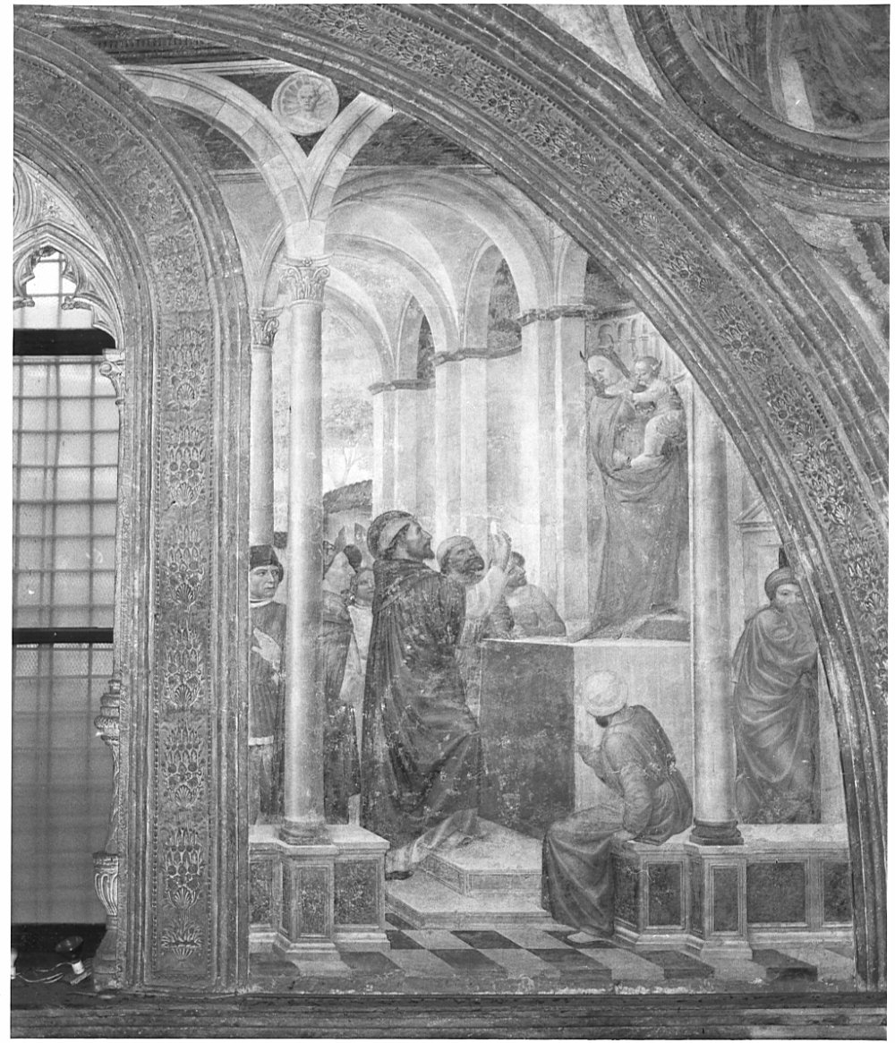 martirio di San Pietro Martire (dipinto, elemento d'insieme) di Foppa Vincenzo (attribuito) (sec. XV)