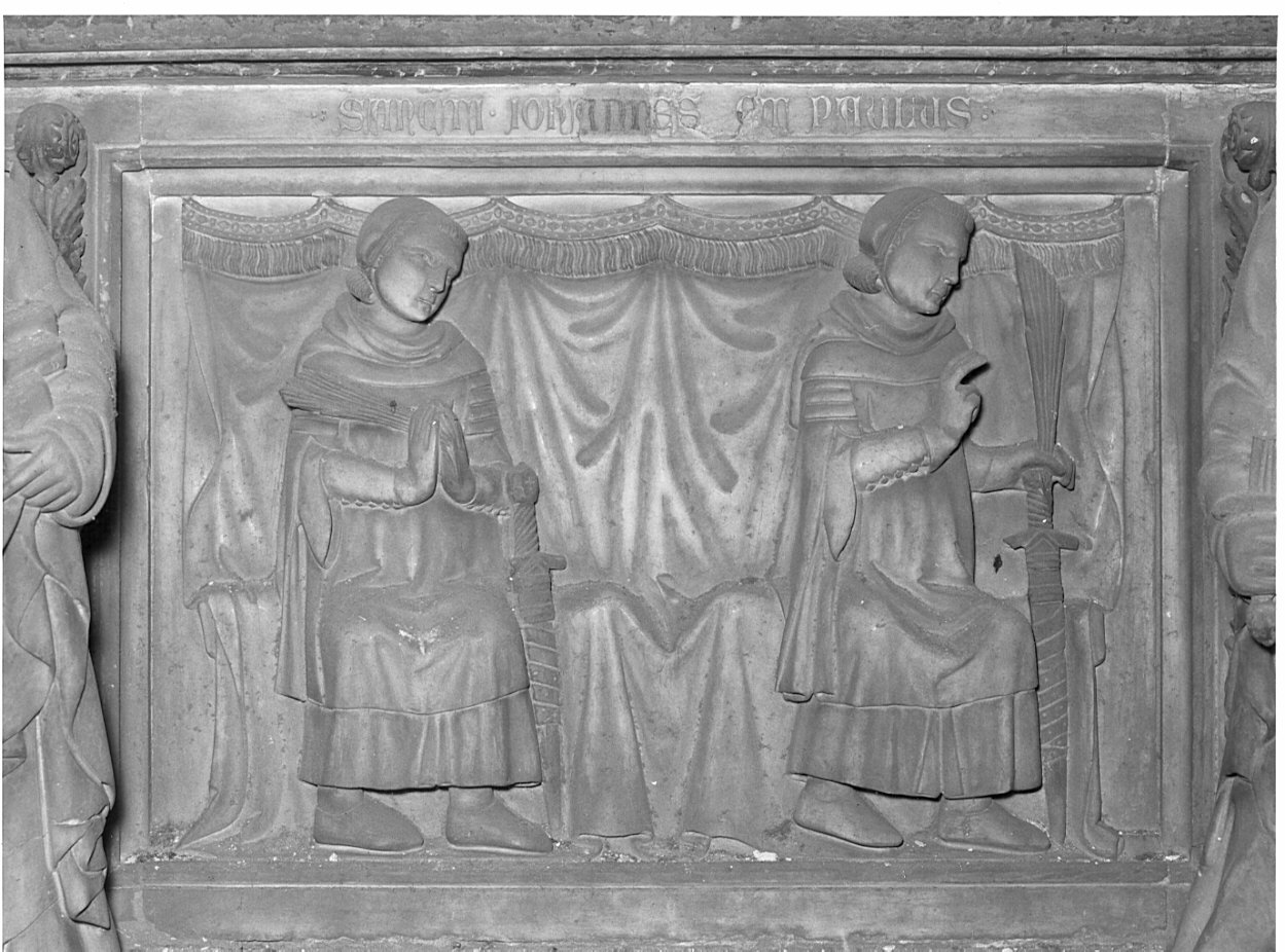 San Paolo e San Giovanni (rilievo, elemento d'insieme) di Balducci Giovanni (e aiuti) (sec. XIV)