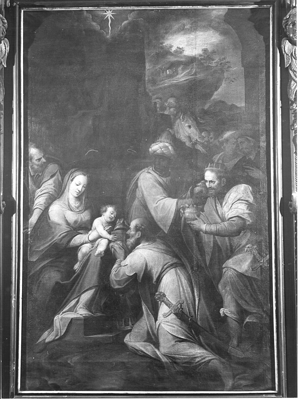 adorazione dei Re Magi (dipinto, opera isolata) di Procaccini Camillo (attribuito) (inizio sec. XVII)